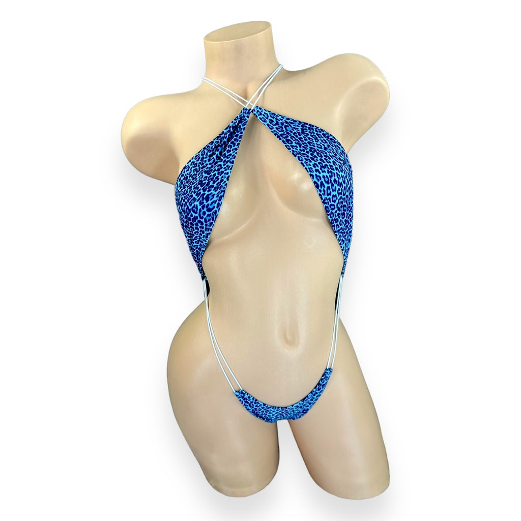 Blue Leopard Eva Slingshot-Bodysuit